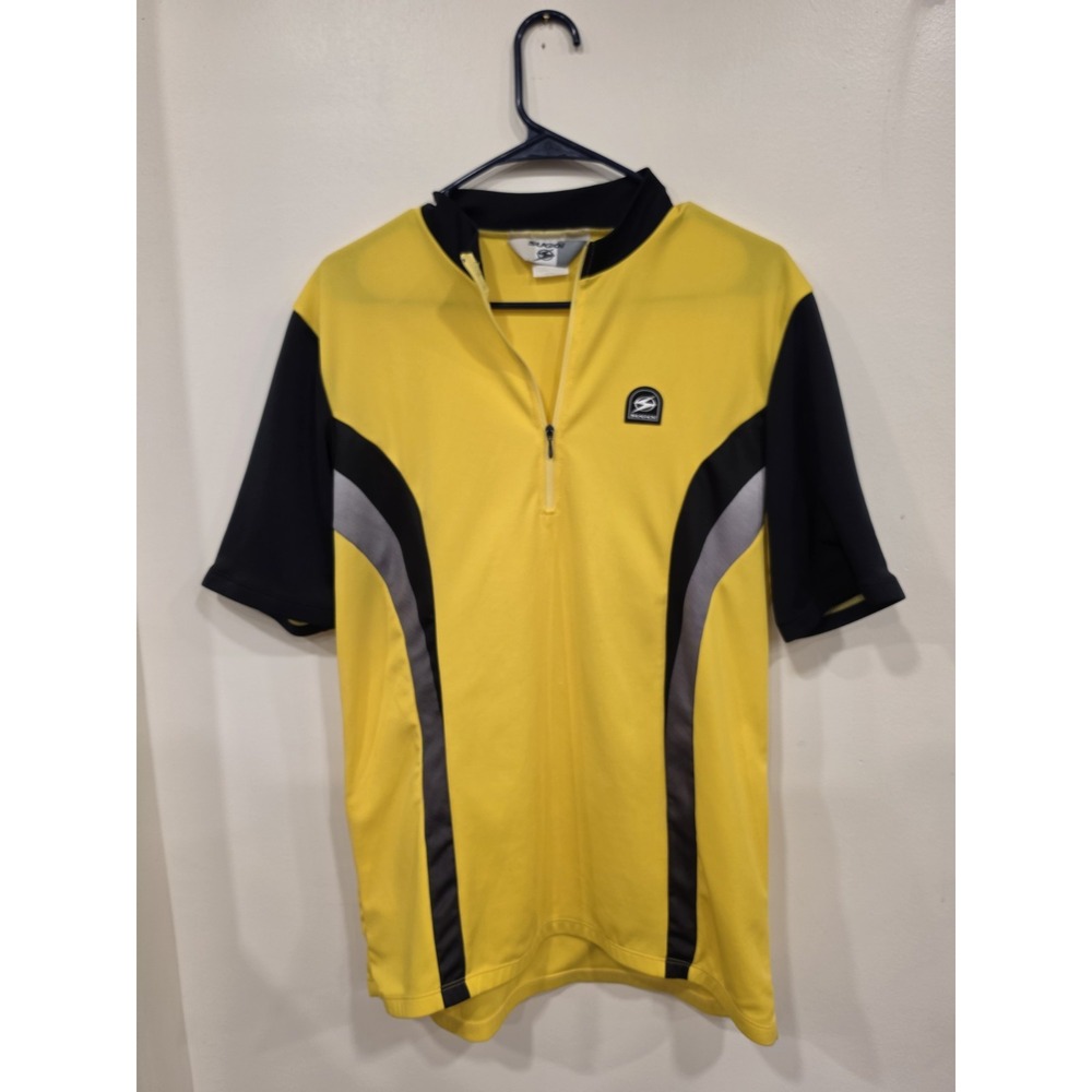 Sugoi Men's Cycling Jersey XL Yellow Black 1/4 Zip, Pockets